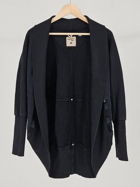 Triple Five Soul Black Open Front Cardigan Women's Large